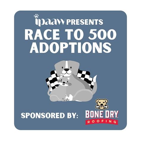 Race to 500 Adoptions Sponsored by Bone Dry Roofing, Bone Dry Roofing ...