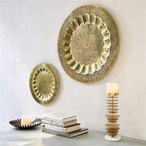 Floral Brass Metal Decorative Wall Plate – Mora Taara