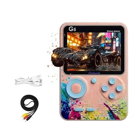 Cubonic G5 Retro Handheld Console – 3” LCD Display - Pink