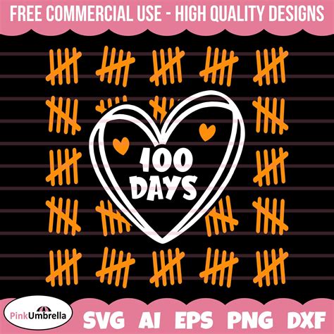 100 Days of School svg, 100 Hash Marks svg, 100th Day svg, B | Inspire ...