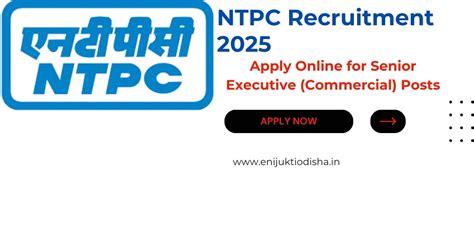 NTPC Recruitment 2025 – Apply Online for Senior Executive (Commercial ...