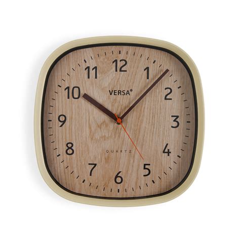 Reloj de pared cuadrado rojo de 40 cm