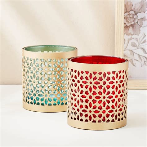 Buy Raga Set of 2 Metal Votive Holders from Home Centre at just INR 399.0
