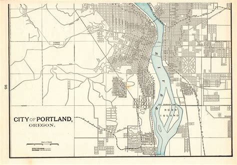 1901 Antique PORTLAND Map Vintage Map of Portland Oregon Gallery Wall ...