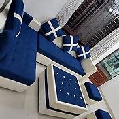 Torque - Jamestown L Shape 8 Seater Fabric Sofa Set for Living Room ...