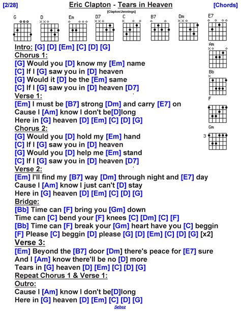 Tears In Heaven Guitar Chords
