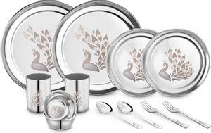 Classic Essentials Pack of 12 Stainless Steel Dinner Set|Serves 2 ...