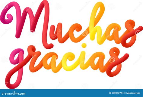 Thank You Very Much on Spanish Fluid 3d Twist Text Made of Blended ...