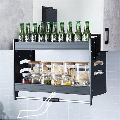 Amazon.com: Pull Down Cabinet Organizer, 2-Tier Kitchen Cabinet Pull ...