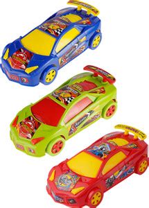GOYAL TOYS Friction Powered Plastic Green Blue And Red Car Toys Combo ...