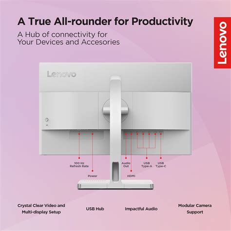 Lenovo L-Seies 23.8" Full HD IPS Panel UltraSl3 100Hz, HDMI,USB-C,Spea ...