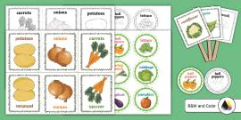 Early Childhood Vegetables Word Mat (teacher made) - Twinkl