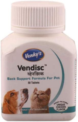 Buy VENKYS VENDISC Back Support Formula for Pets 50 Tabs Online at Low ...