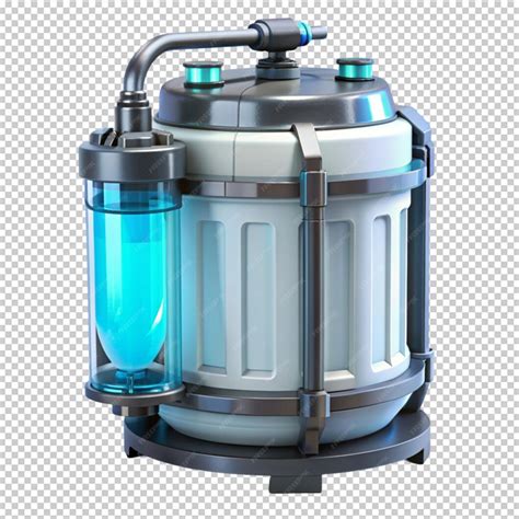 Sci fi water clean container on transparent background | Premium AI ...