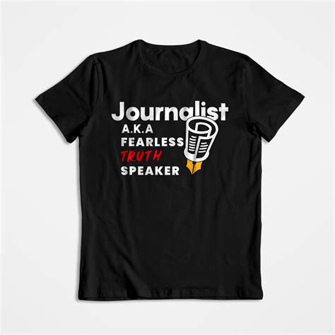 Fearless Trust Speaker- Black Round Neck Journalism T-shirt – GeekOTee