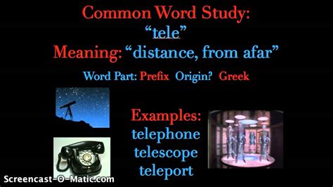 Common Word Study: tele - YouTube