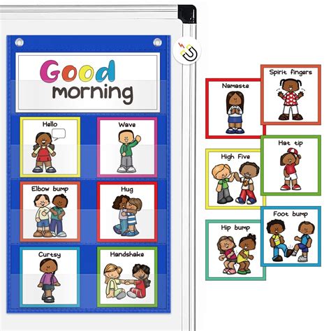Snapklik.com : Morning Meeting Greetings Classroom Chart, Preschool ...