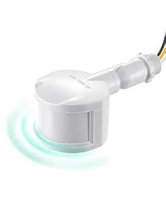 EDISHINE Motion Sensor, Automatic Dusk to Dawn Sensor, 120V AC Motion ...