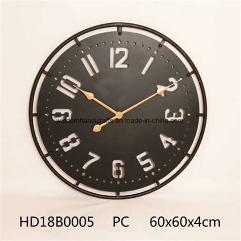 China Decorative Wood and Metal Rustic Wall Clock for House - China ...