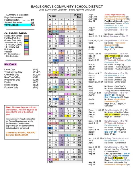EGCSD EAGLE GROVE Calendar 25-26 Revised [pdf] - EduCounty