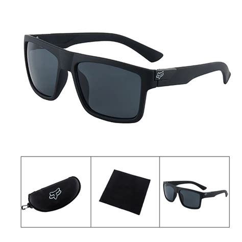 FOX Sunglasses Men Brand Designer Women Driving Goggles Vintage