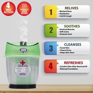 CRESCENT Delux Steam Inhaler 4 Way Action ( Stay Healthy Look Beautiful ...