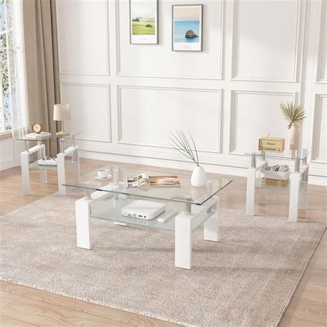 Glass Living Room Table Sets