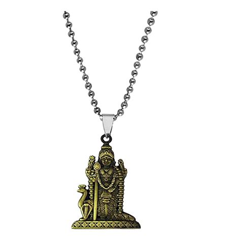 Buy AFH South Indian Lord Murugan Kartikeya Tamil Om VEL Bronze locket ...