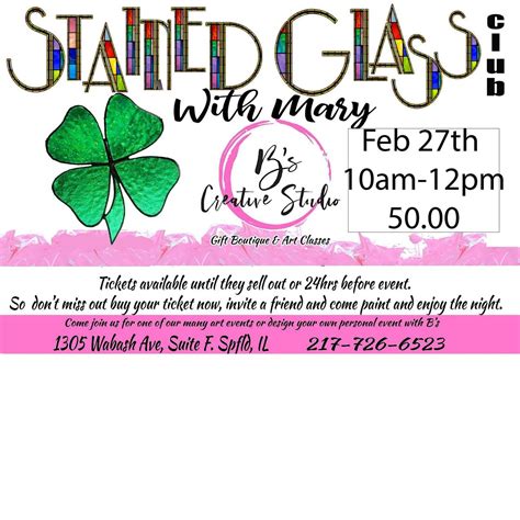 Stained Glass Class, B’s Creative Studio, Springfield, February 27 2024 ...