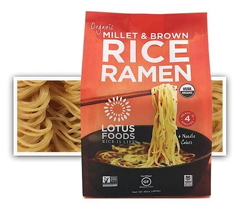 Lotus Foods Organic Rice Ramen Noodles Millet & Brown 10 oz - Walmart.com
