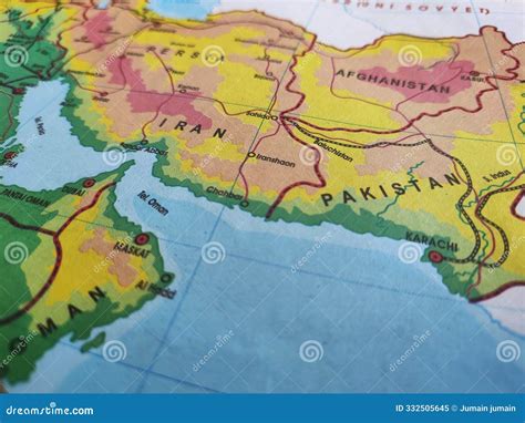 Kamboja Country Map And Major Cities Around It On Physical Map Stock Photo | CartoonDealer.com ...