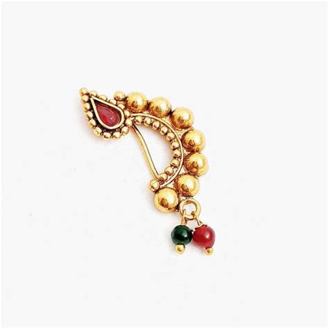 Wedding Gold Nath Design - Buy Wedding Gold Nath Design online at Best ...