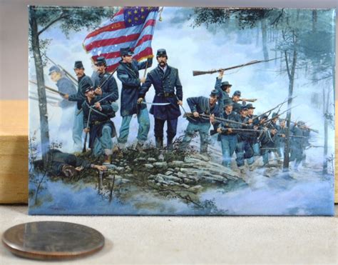 Americana Civil War Artist Dale Gallon "Bayonet Forward" Magnet ...
