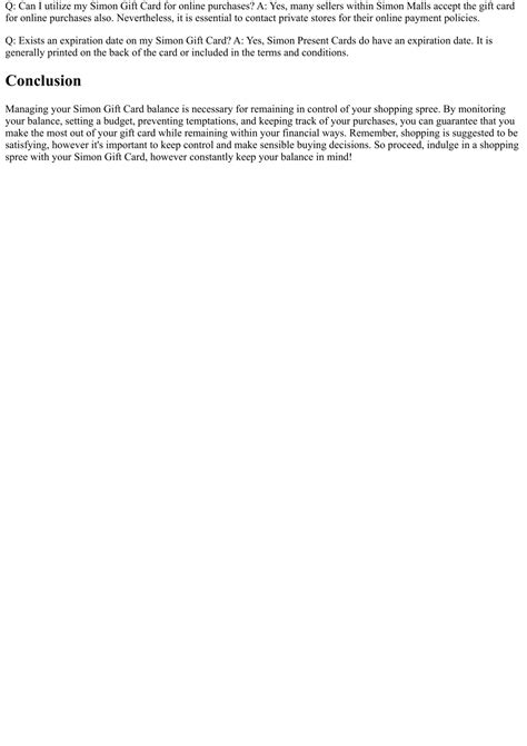 PPT - Simon Gift Card Balance: Remaining In Control of Your Shopping ...