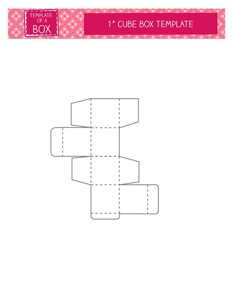 1" Cube Box Template Download Printable PDF | Templateroller