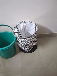 PrettyKrafts 45L Non Woven Wave Printed Round Foldable Large Laundry ...