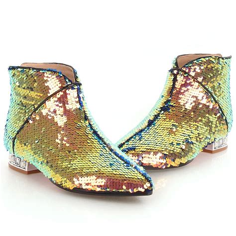 Cascade Sequin Boots - Shop Women's Ankle Boots Online – EDGABILITY