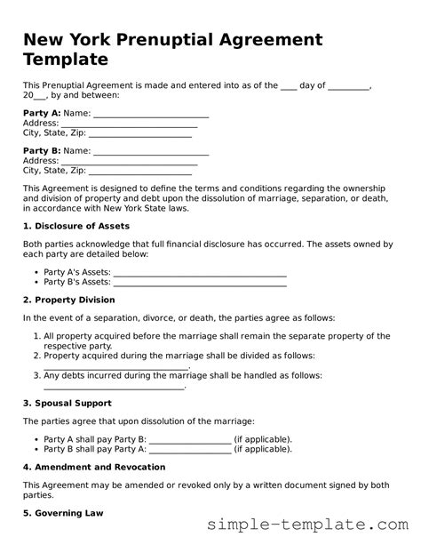 Make Your New York Prenuptial Agreement With Our Fillable Template