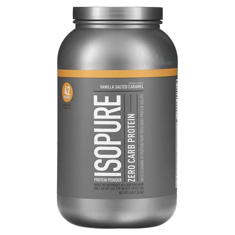 Isopure, Zero Carb Protein Powder, Vanilla Salted Caramel, 3 lb (1.36 kg)