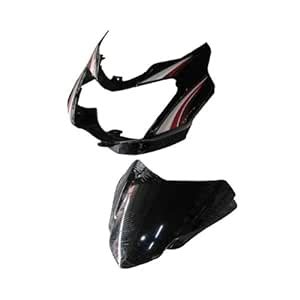 Standway Bike Headlight/Head Light Visor with Glass Black (Red Sticker ...