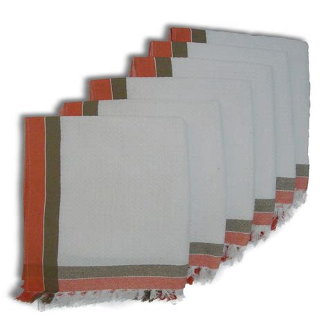 Athom Living Light Weight Cotton Premium Waffle Border Bath Towel ...