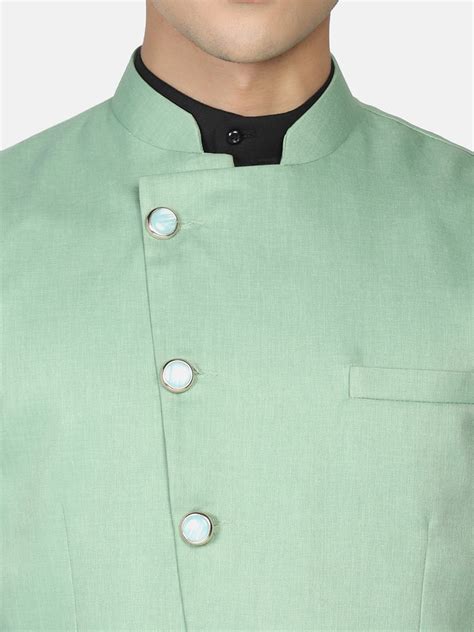 Men Green Nehru Jacket – Tahvo India