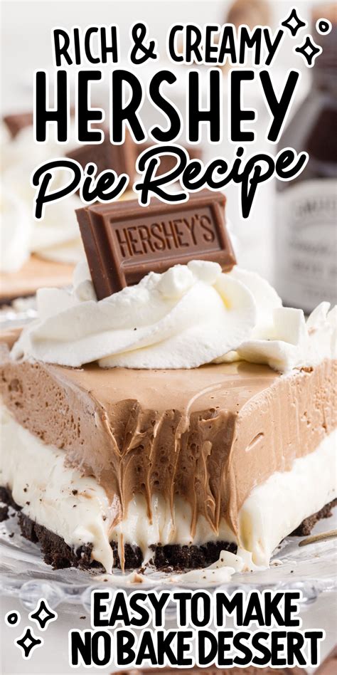 No Bake Hershey Pie | No bake desserts, Hershey pie, Chocolate pie recipes