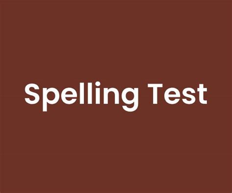 Spelling Test – English Questions and Answers | Spelling Test Quiz ...