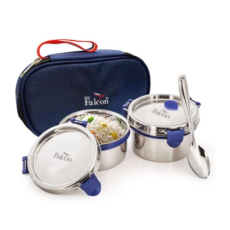 Buy PDDFALCON Stainless Steel Eco Nxt Lunch Box, 2 Containers With ...