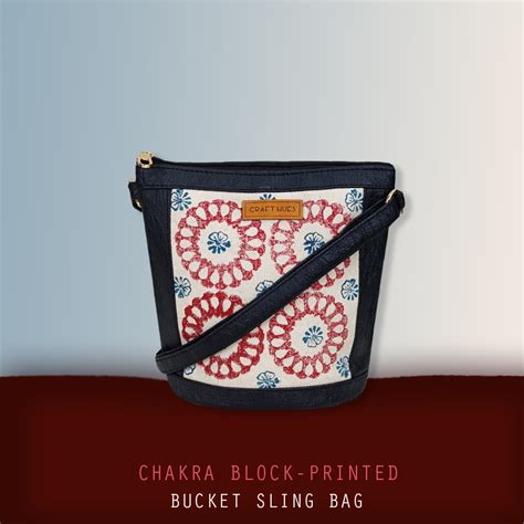 Chakra Block-Printed Bucket Sling Bag – Crafthues