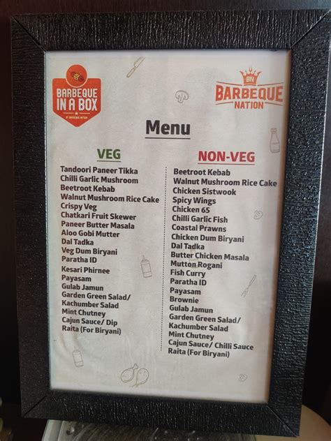 Menu at Barbeque Nation - Kochi, Kochi