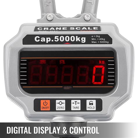 VEVOR 5T 11000lbs Crane Scale Digital Hanging Scale Heavy Duty ...