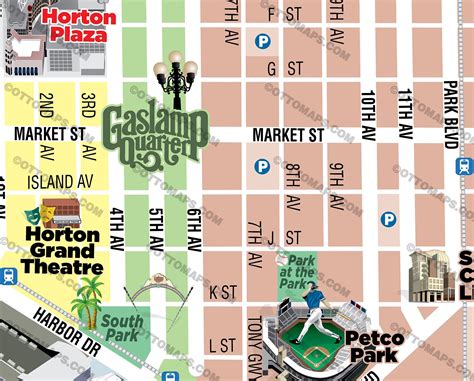 Downtown San Diego Tourist Map with Balboa Park Map – Otto Maps