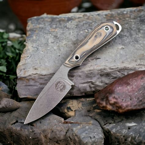 White River Knife & Tool Custom M1 Caper Double Dyed Maple Burl